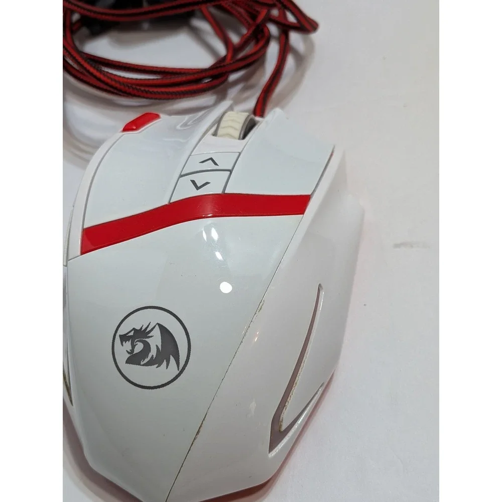 Redragon Gaming Mouse Unisex OS White Good M801 Mammoth 16400 DPI Wired Laser